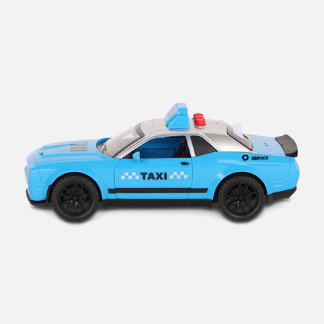 Friction Toy Car With Light And Music-Taxi