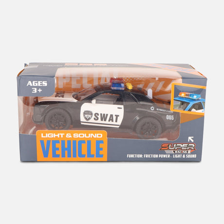 Friction Toy Car With Light And Music-Police Car