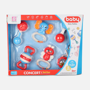 Baby Shake Bell Rattles Set 6 Pcs