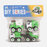 Diy Sanitation 4 Truck Toy For Kids