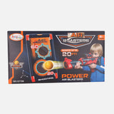 Power Air Blaster Toy Gun And 12 Soft Foam Balls