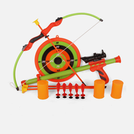 2-In-1 Bow And Arrow Archery Toy Set With Battery