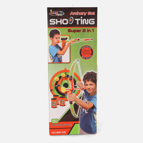 2-In-1 Bow And Arrow Archery Toy Set With Battery