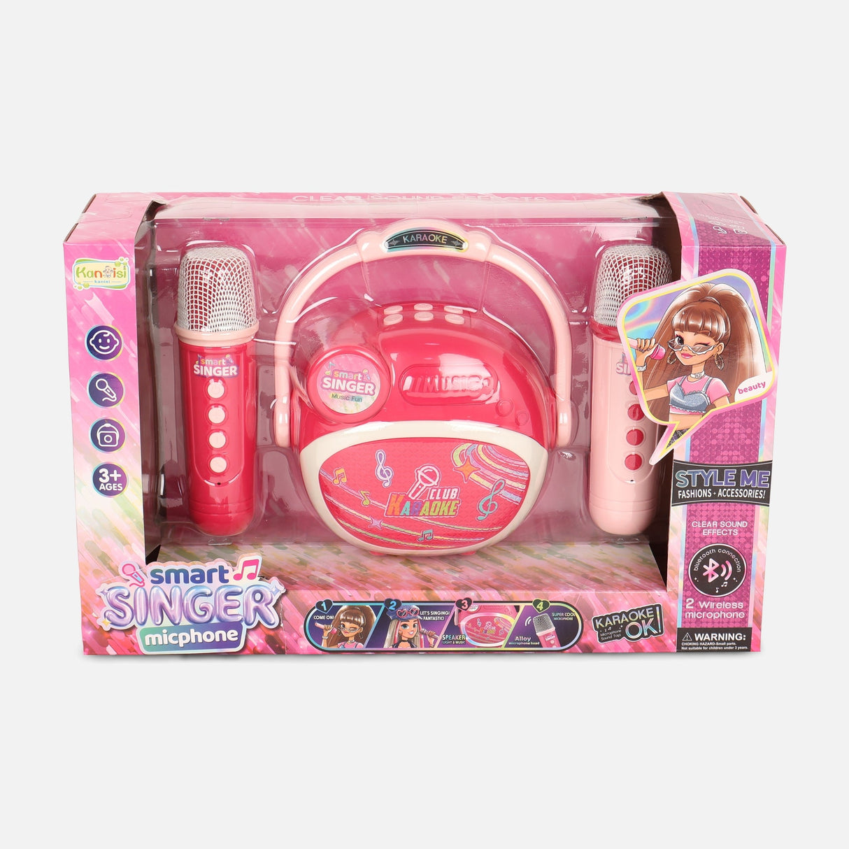 Karaoke Speaker Set With Dual Microphones Lights And Music