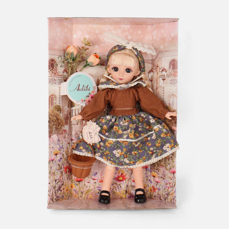 12-Inch Gentle Jointed Doll Toy With Floral Dress