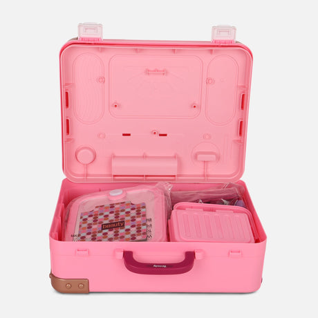 Portable Dress Up Playset In Wheeled Trolley Case