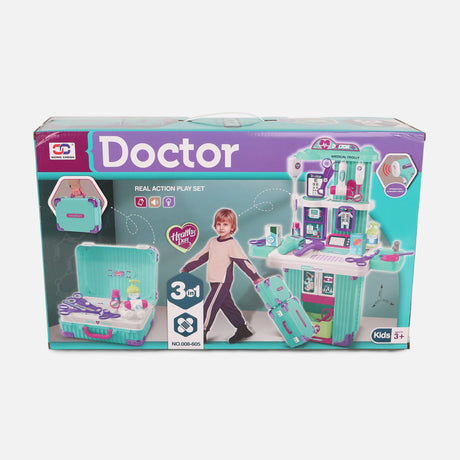 Kids Doctor Trolley Case Play Set With Medical Tools