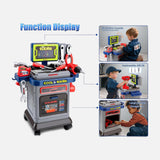 Toy Tool Cart Set For Kids With Accessories And Storage Box