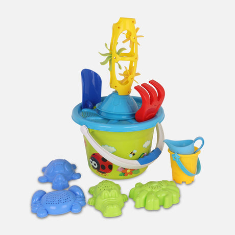 Beach Toys Bucket Sets With Sandglass 11Pcs