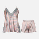 Ladies Aop Satin Pyjama Short Set