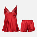 Ladies Satin Pyjama Short Set