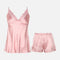 Ladies Satin Pyjama Short Set