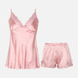 Ladies Satin Pyjama Short Set