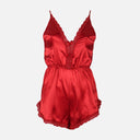 Ladies Satin Short Pyjama Romper