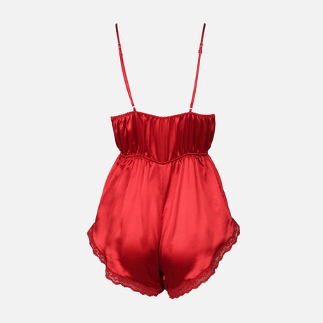 Ladies Satin Short Pyjama Romper