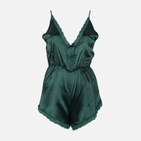 Ladies Satin Short Pyjama Romper