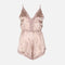 Ladies Satin Short Pyjama Romper