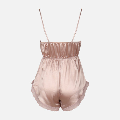 Ladies Satin Short Pyjama Romper