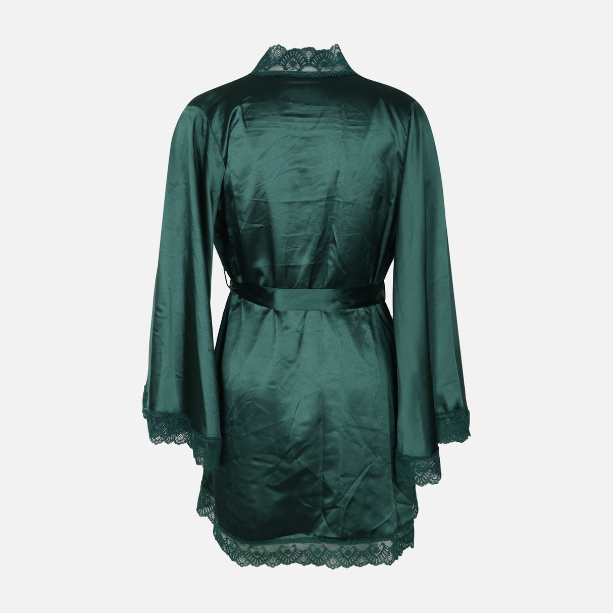 Ladies Satin Midi Night Gown And Robe Set