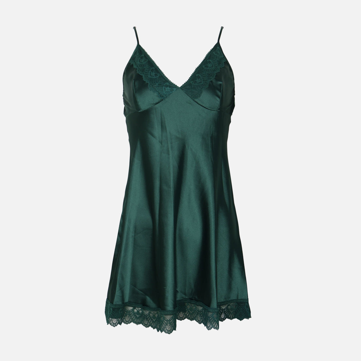 Ladies Satin Midi Night Gown And Robe Set