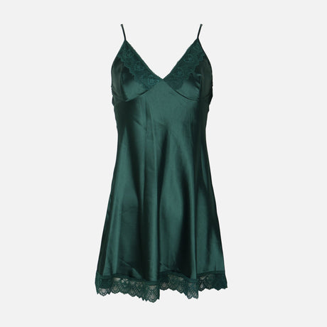 Ladies Satin Midi Night Gown And Robe Set