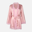 Ladies Satin Midi Night Gown And Robe Set
