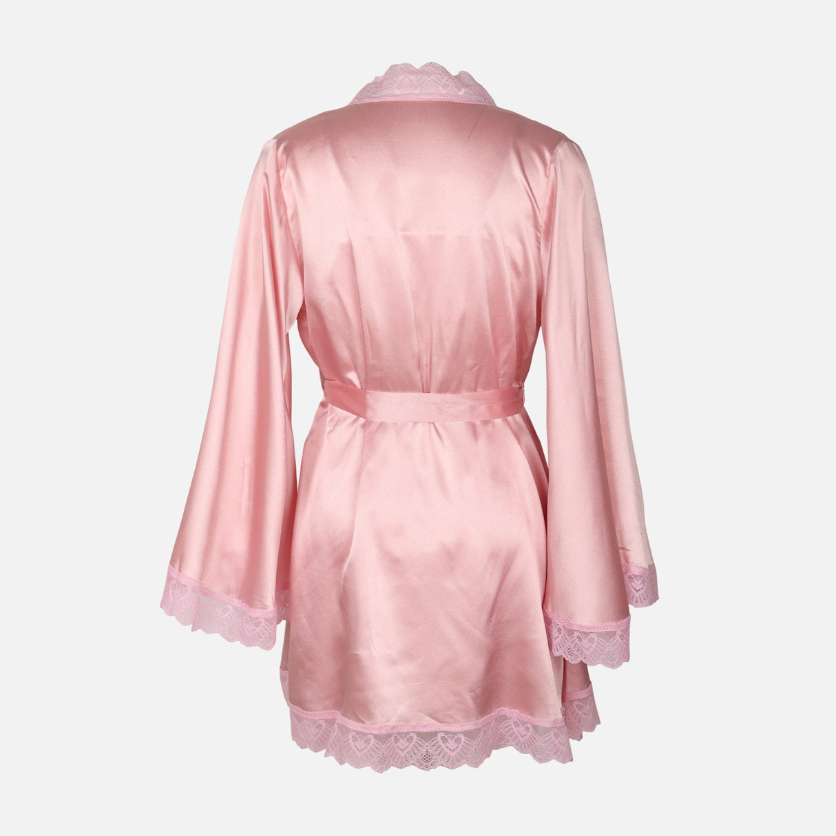Ladies Satin Midi Night Gown And Robe Set