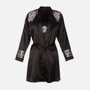 Ladies Satin Midi Night Gown And Robe Set