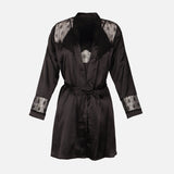 Ladies Satin Midi Night Gown And Robe Set