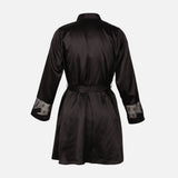 Ladies Satin Midi Night Gown And Robe Set