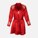 Ladies Satin Midi Night Gown And Robe Set