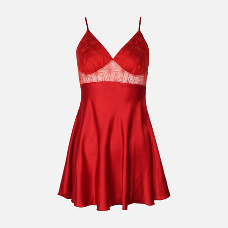 Ladies Satin Midi Night Gown And Robe Set