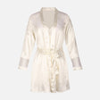 Ladies Satin Midi Night Gown And Robe Set