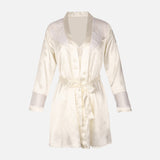 Ladies Satin Midi Night Gown And Robe Set