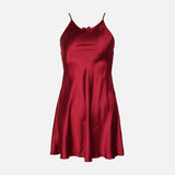Ladies Satin Midi Night Gown And Robe Set