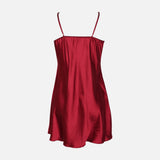 Ladies Satin Midi Night Gown And Robe Set