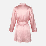 Ladies Satin Midi Night Gown And Robe Set