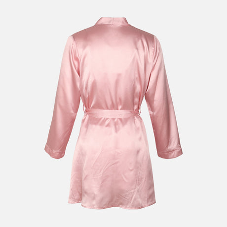 Ladies Satin Midi Night Gown And Robe Set