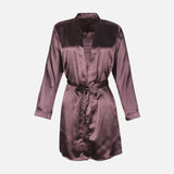 Ladies Satin Midi Night Gown And Robe Set