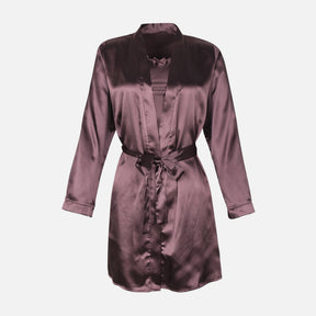 Ladies Satin Midi Night Gown And Robe Set
