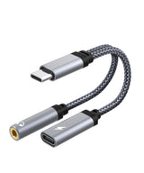 USB-C to 3.5mm Audio & Charging Adapter – 2-in-1