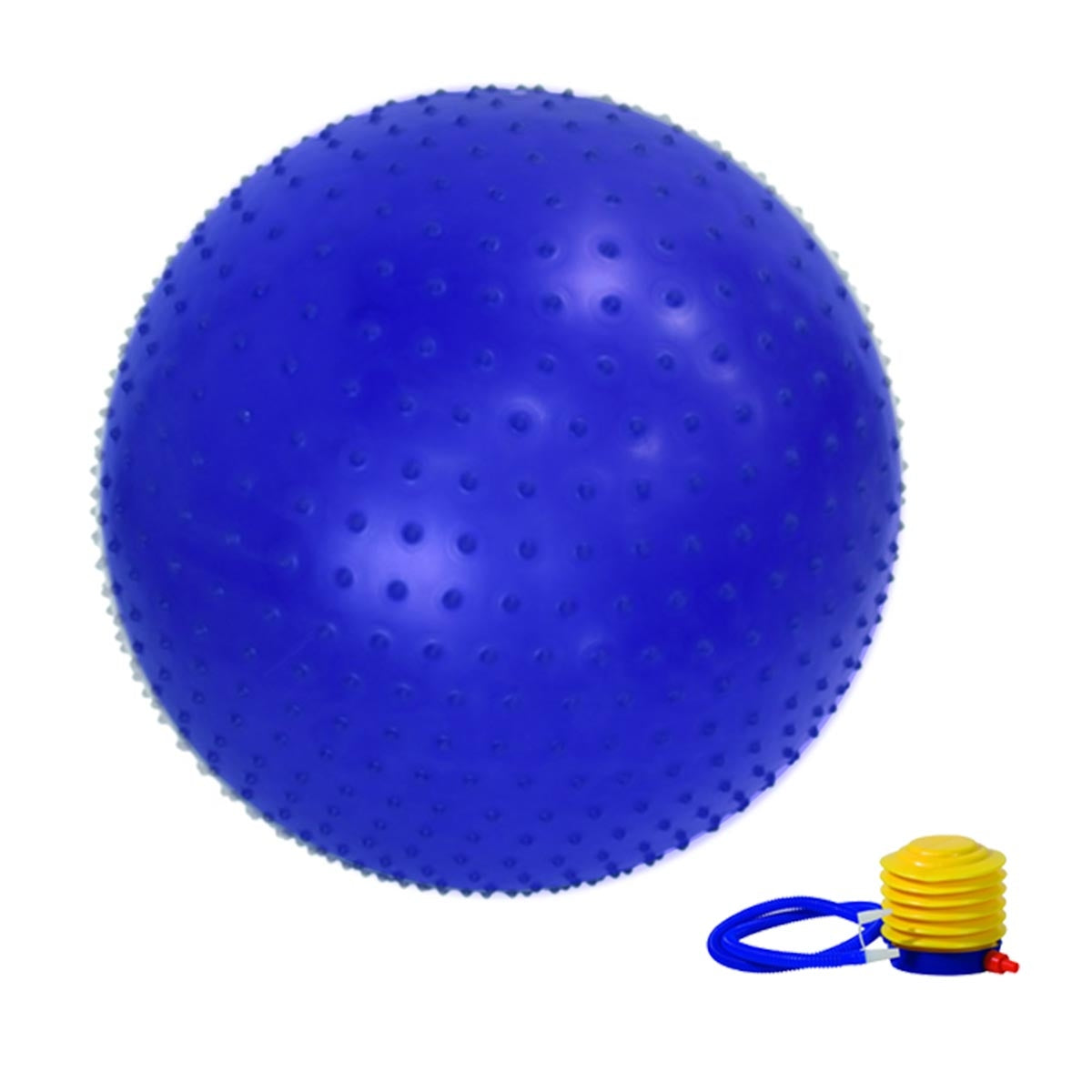 MASSAGE GYM BALL WITH FOOT PUMP QJ-BALL002 65CM-BLUE