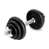 BLACK PAINTED DUMBBELL 1 PIECE SET (15KG)