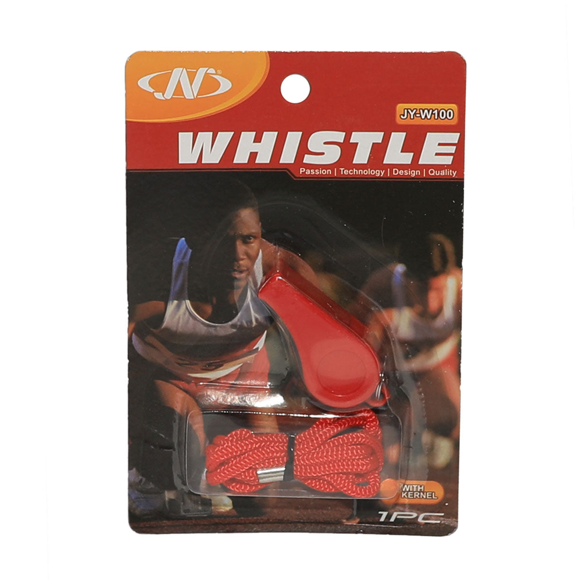 PLASTIC WHISTLE JY-W100 (5.5 X 2 X 2.4-RED)