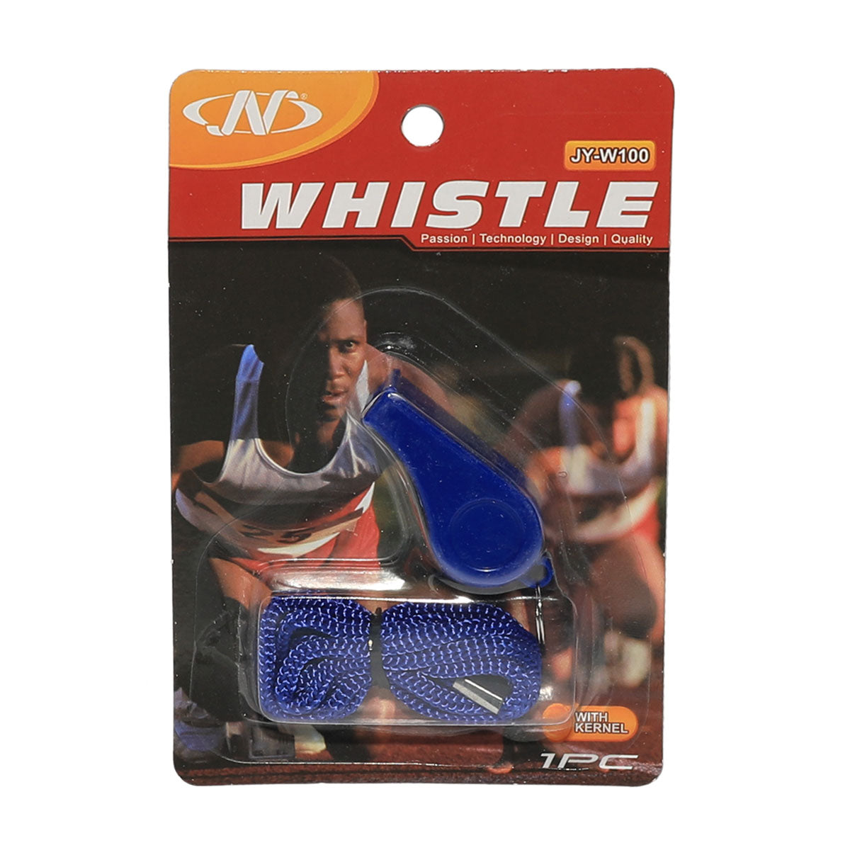 PLASTIC WHISTLE JY-W100 (5.5 X 2 X 2.4-BLUE)