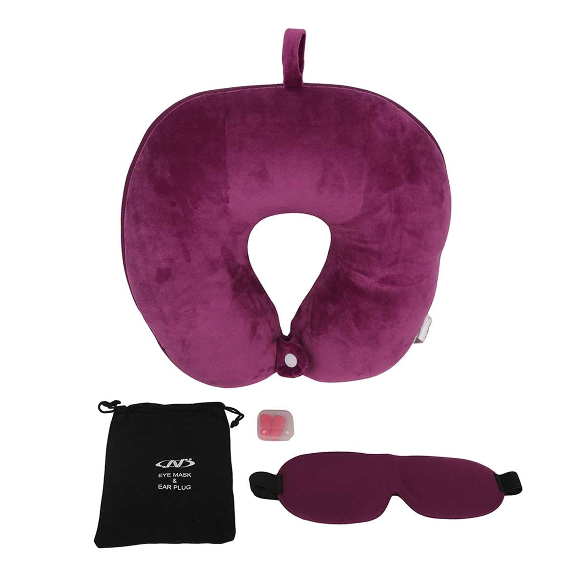 TRAVEL PILLOW EYE MASK & EARPLUG SET