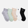 GIRLS QUARTER KNITTED SOCKS 5 PAIRS