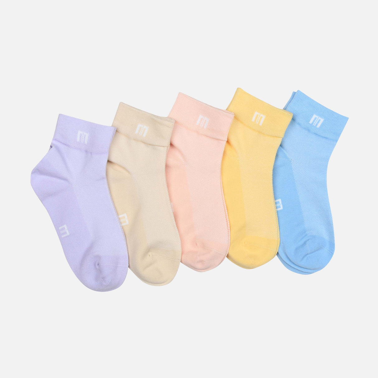 GIRLS QUARTER KNITTED SOCKS 5 PAIRS