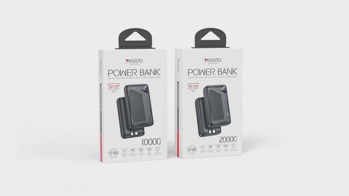 Power Bank + Cables 22.5W 10000 mAh