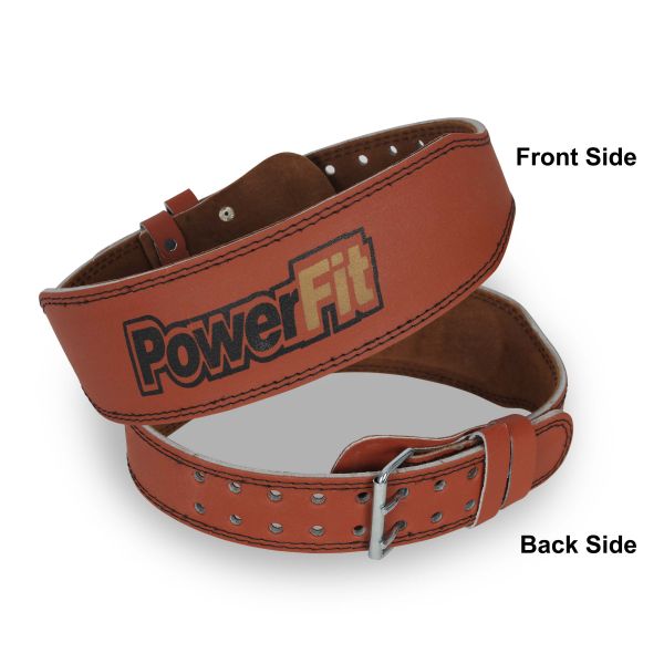 POWER FIT LEATHER WEIGHT LIFTING BELT 4 INCH